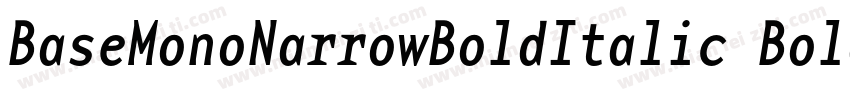 BaseMonoNarrowBoldItalic Bold Italic字体转换